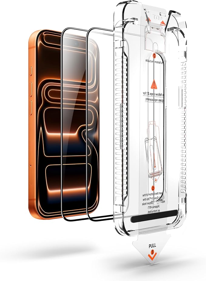 9H Tempered Glass Screen Protector for iPhone 17 Pro Max2 PCS HD Full Edge