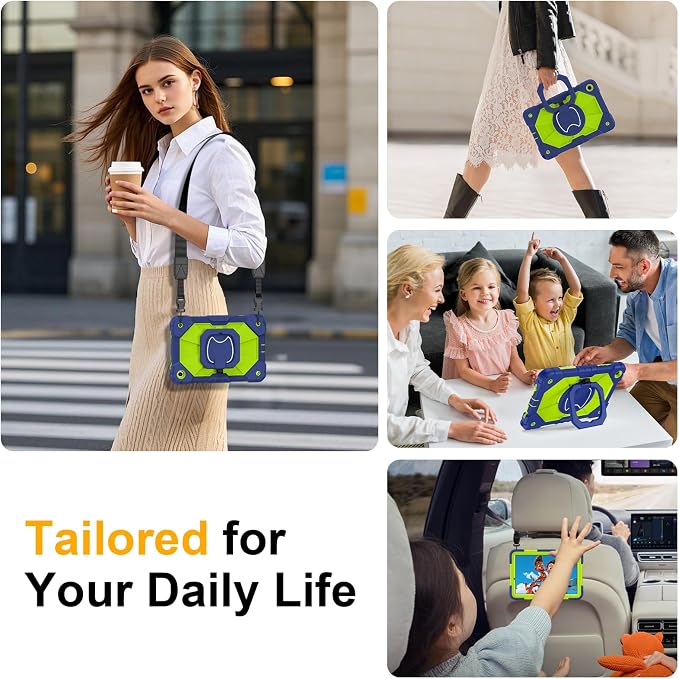 Case for Samsung Galaxy Tab A9 Plus 11 Inch 2023 Ubearkk Rugged Case for Samsung Galaxy A9+ Tablet SM-X210/X216/X218 with Screen Protector 360 Rotating Stand Shoulder Strap Pen Holder Black