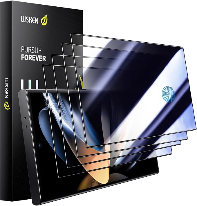 WSKEN [Replacement] for Samsung Galaxy S24 Ultra Screen Protector Tempered Glass- 10 Pack (WITHOUT INSTALLING Box)