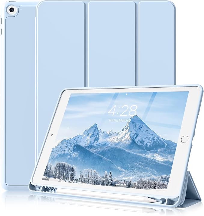 Case for iPad Air 3 (10.5-Inch 2019 3rd Generation) with Pencil Holder Slim Tablet Cover with Soft TPU Back Auto Wake/Sleep for iPad 10.5 Inch Air 3 (Black)