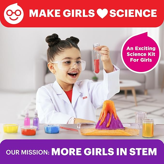 Doctor Jupiter Girls’ First Science Kit for Kids Ages 4-5-6-7-8 | Easter, Birthday Gift Ideas for 4+ Year Old Girls | STEM Toy Kit with 50+ Experiments | Learning & Educational Projects