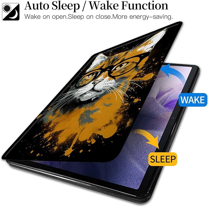 American Flag Deer Pattern Case for All-New Amazon Kindle Fire 7 Inch Tablet (9th/7th/5th Generation 2019/2017/2015 Release)360 Degree Rotating Stand Protective Cover with Auto Sleep/Wake