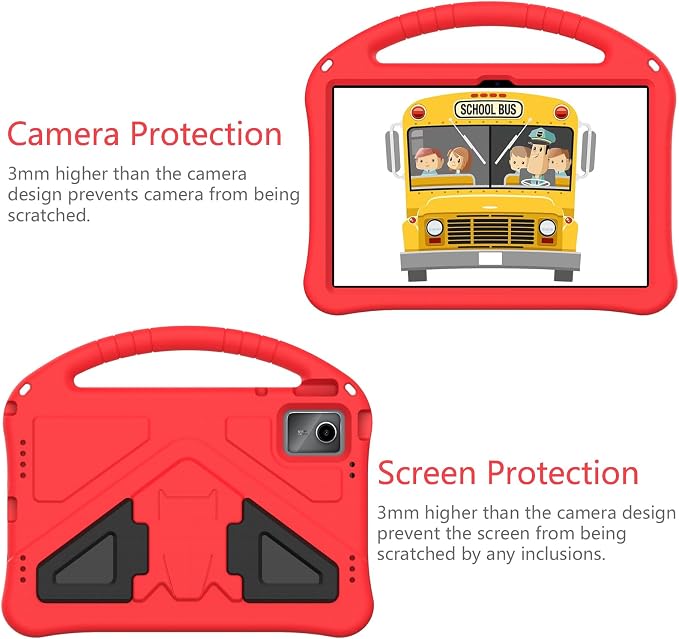 YRH for Moto Pad 2026 Case 11'' Kids EVA Shockproof Tablet Cover with Stand Handle Black