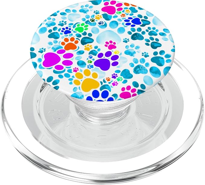 Print of Dog Paws PopSockets Adhesive PopGrip