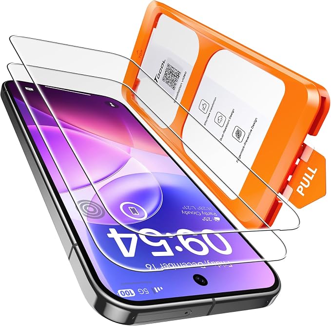 TOCOL for Pixel 2026 Screen Protector Clear | Easy Installation Bubble-Free 9H+ Tempered Glass 11FT Military Grade Shatterproof Anti-Scratch Case Friendly HD 2 Pack