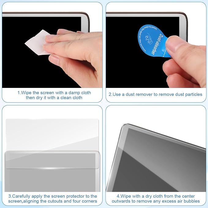 2pcs Screen Protectors for Handheld Console (Upper + Lower Screen) | Glass Dual Display with Anti-Scratch HD Clear &amp Bubble-Free with Cleaning Accessories