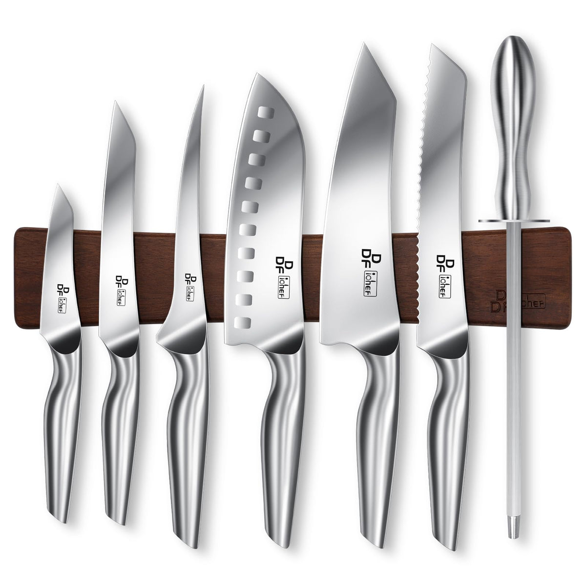 DDF iohEF Nakiri Kitchen Knife, Chef's Knife In Japanese Stainless Steel Professional Cooking Knives, Non-slip Ultra Sharp Knife with Ergonomic Handle