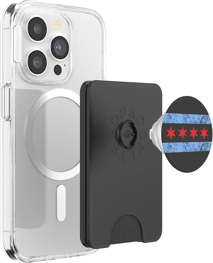USA Illinois Weathered City Of Chicago Flag PopSockets Adhesive PopGrip