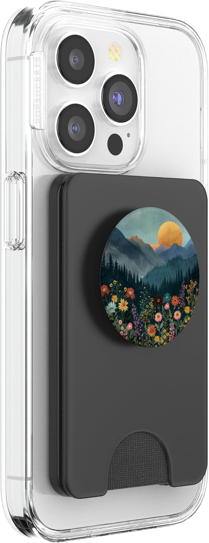 Floral Mountain Sunset Pine Tree Forest Nature PopSockets Adhesive PopGrip
