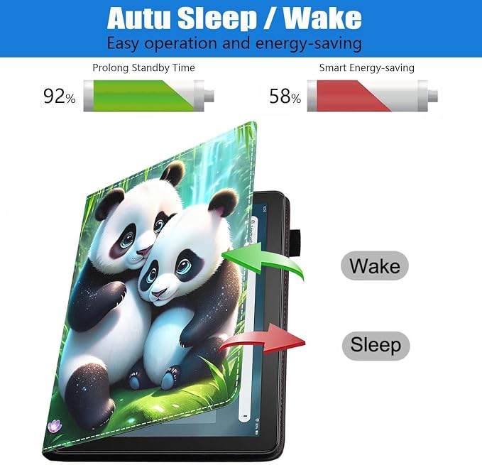 Case for Amazon Fire HD 8/HD 8 Plus Tablet (8 12th/10th Generation 2024/2022/2020 Release) Slim PU Leather Stand Folio Cover with Auto Wake Sleep African Woman Wolf