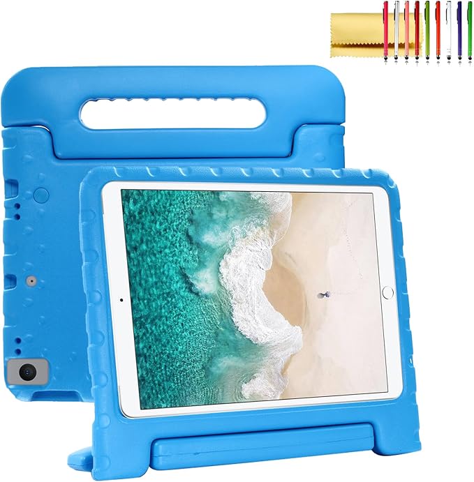 Dteck Kids Case for iPad 10.2 - Shockproof Rugged EVA Handle Stand Child Proof Case for iPad 9/8/7 Generation Black
