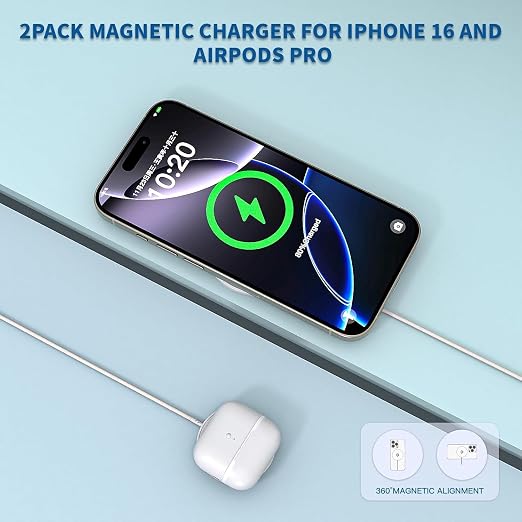 Magnetic Wireless Charger for iPhone 17 16 15 10FT Fast Phone Charging Pad | with USB C Wall Charger Fast Block For iPhone 17 Pro Max/17/iPhone 16 Pro Max/15/Plus/Pro/14/13/12 SeriesAirPods 4/3/2/Pr