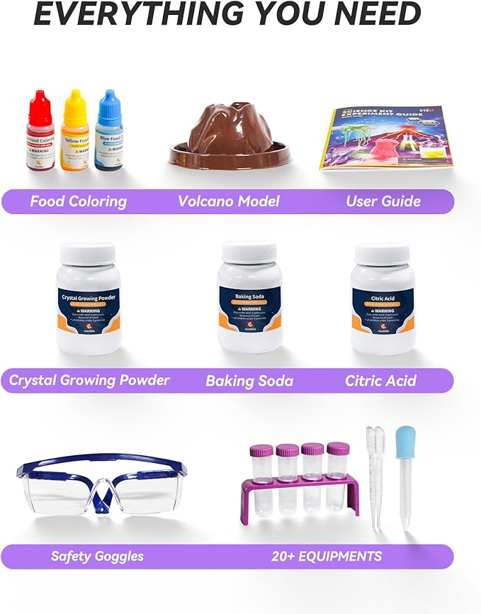 80+ Science Experiment Kit for Kids Ages 8+, Birthday Gift Ideas for Kids, STEM Learning & Educational Toys, First Science Kit for Boys Girl