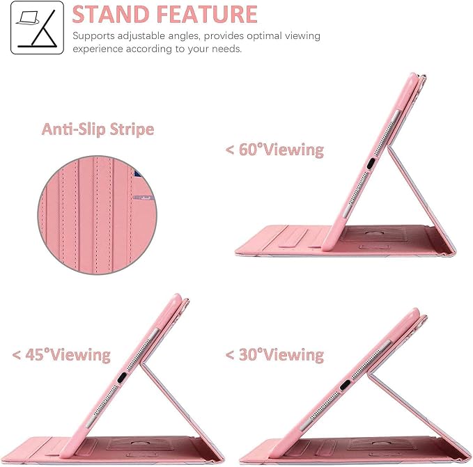 Case for iPad mini 1 2 3 4 Mini 5 Leather Smart Kickstand Case Flip Wallet Protective Case Compatible with iPad mini 1 2 3 4 Mini 5 2019 Pink Gold Marble
