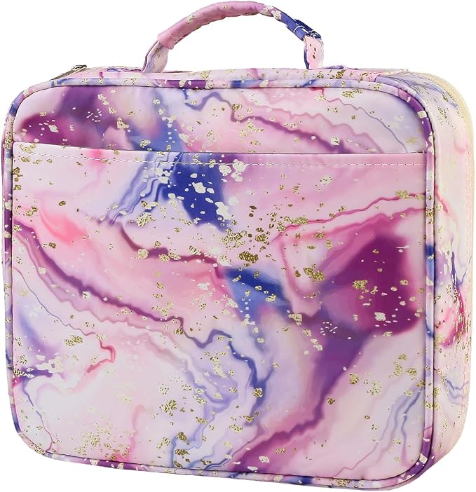 Multi-Functional Zipper Pencil ipad case w/Handle and Zippered Pocket | Carrying Protective Bag with Bookmark and Book Fixing Straps for Travel Office