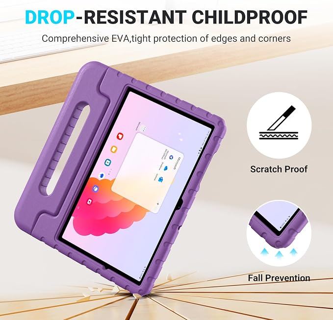 Kids Case for Samsung Galaxy Tab A11+A9+ Shockproof StandBlack | Shockproof EVA MaterialDesigned for Samsung Galaxy Tab A11 Plus 2025/A9 Plus 2023 11 TabletAdjustable handle stand