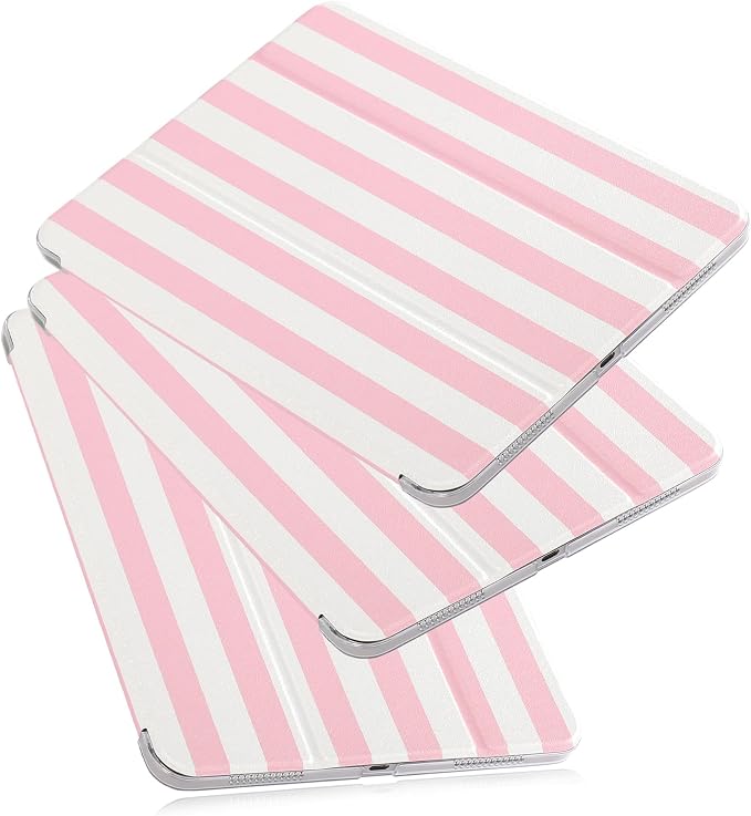 for iPad Air 11-inch M4 2026 M3 2025 M2 2024 iPad Air 5th 2022 / 4th Gen 2020 10.9-inch Slim Foldable Stand Hard PC Translucent Back Shell Smart Cover - [Auto Wake/Sleep]-Black Polka dots