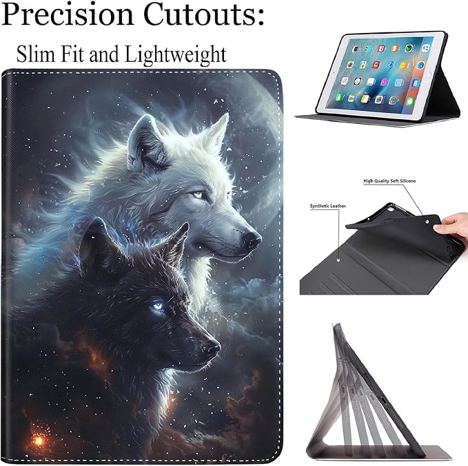 Case for New iPad (A16) 11th Generation 11 Inch 2025for iPad 10th Generation 2022 10.9 Inch Multi-Angle Stand Smart Cover Shockproof with Auto Wake/Sleep ，Starry Sky
