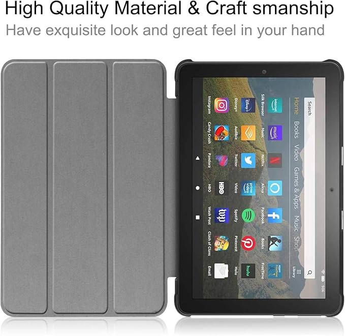 Case for All-New Fire 7 Tablet (12th Generation 2022 Release) Book Reading Lovers Gifts Lightweight PU Leather Stand Protective Cover with Auto Sleep Wake