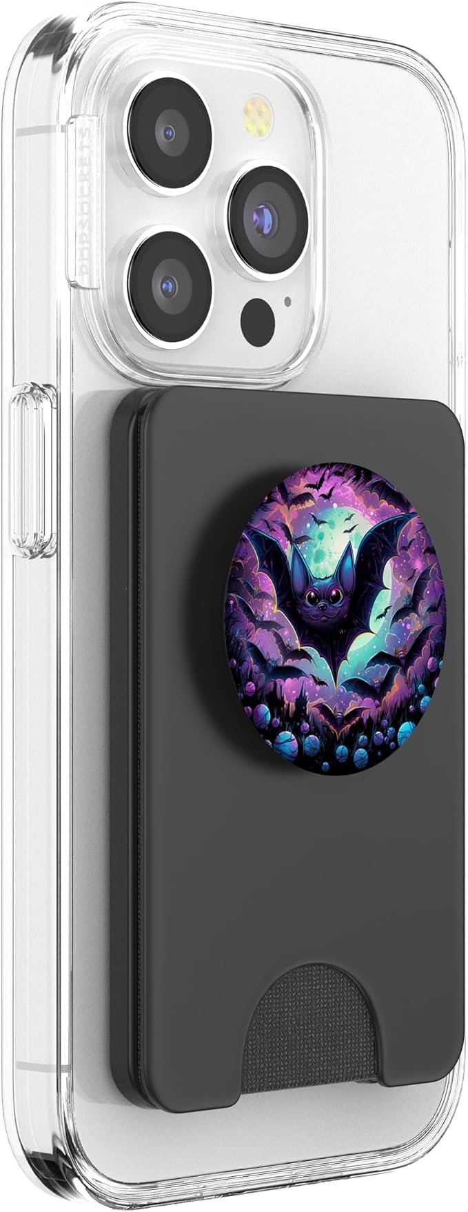 Gothic bat Spooky Bats in Front of Moon at Night PopSockets Adhesive PopGrip