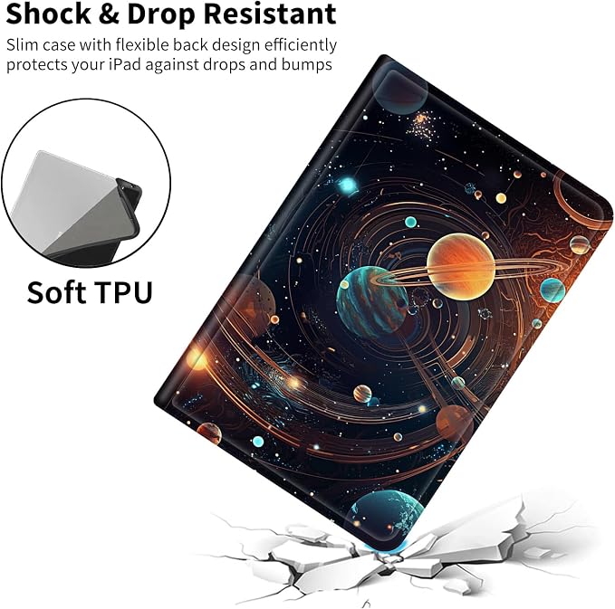 Case for 7 All-New Kindle Paperwhite (12th Generation 2024) and Kindle Colorsoft Signature Edition CoverSlim PU Leather Smart Cases with Auto Wake/Sleep-Black Cat Night Sky