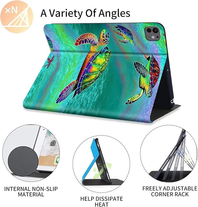 FUYOCWE for iPad Pro 13 Inch Case (M47th Generation2024 Model A2925A2926A3007)PU Leather Slim Folding Stand Case for iPad 13 7th GenAuto Sleep Wake Cover -A Dream Catcher Wolf