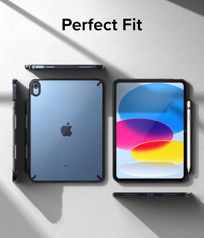 Ringke Fusion [No Wobbling] Compatible with iPad 11th Generation Case (A16 2025) and iPad 10th Generation Cover (2022) Transparent Shockproof Back with Pencil Holder - Clear