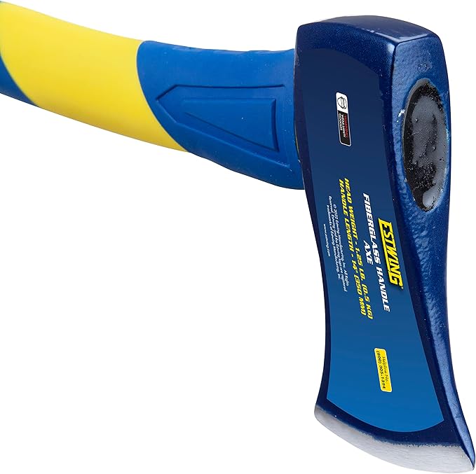 Estwing Axe, 14 Inch Handle, 1.25 lb Head with Fiberglass Handle, Model #62440