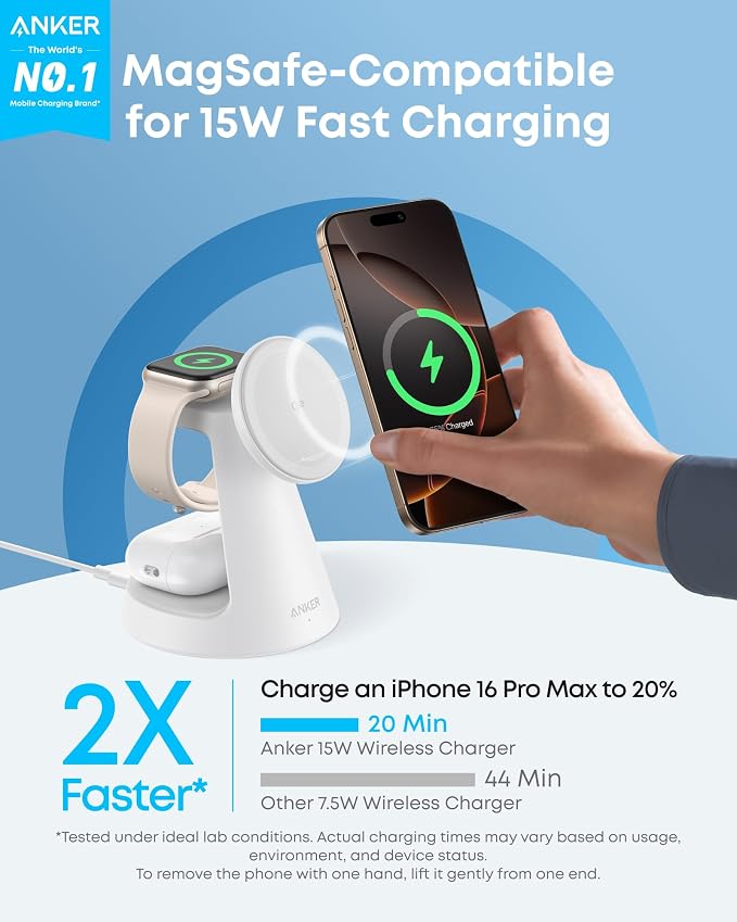Anker MagGo 3-in-1 Charging Station &amp Anker MagGo 3 in 1 iPhone 17 Charging Station