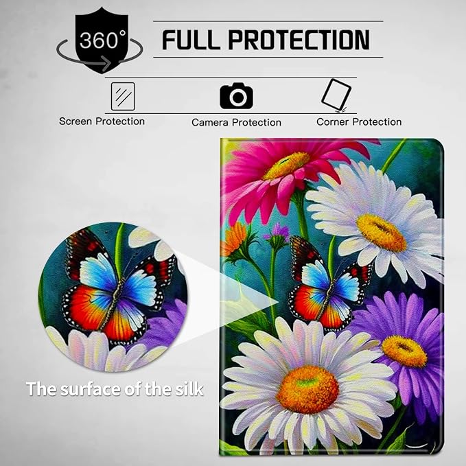 for Kindle Paperwhite 11th Gen 2021 6.8 inch Case - Signature Edition with Adjustable Stand &amp Auto Wake/Sleep - American Flag &amp Skull