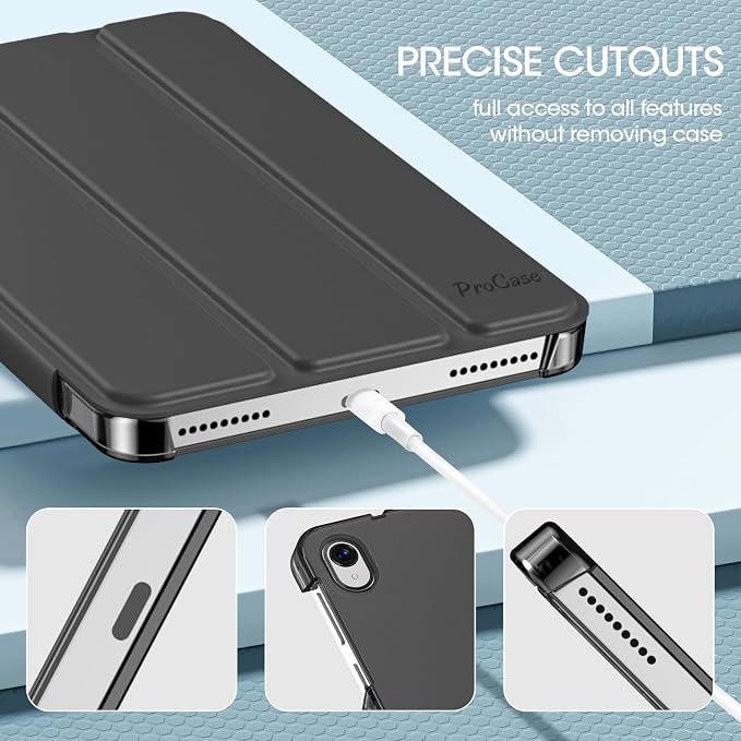 ProCase for Onn. 11 Inch Tablet Pro 2024 Case -Black | Slim Stand Hard Back Shell Protective Smart Cover for Onn. 11” Tablet Pro 2024 Model