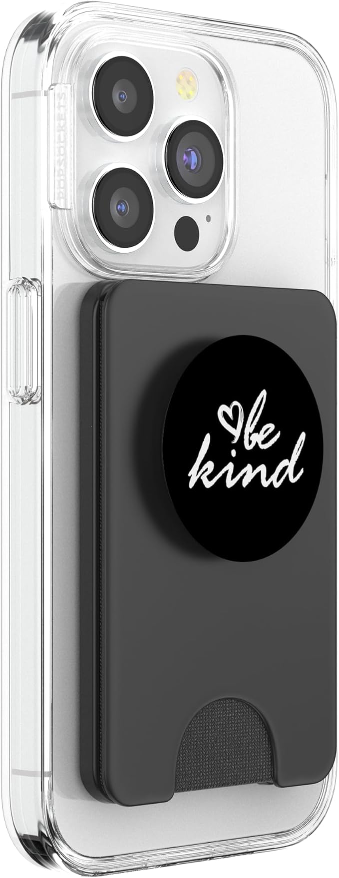 White Be Kind Black PopSockets Adhesive PopGrip