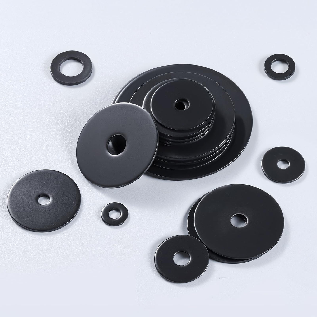 SVLING 40PCS 3/16" x1-1/4 Fender Washers, Black Oxide 304 Stainless Steel 18-8, 3/16" ID x 3/4" OD Hardware Flat Washers for Screws Bolts