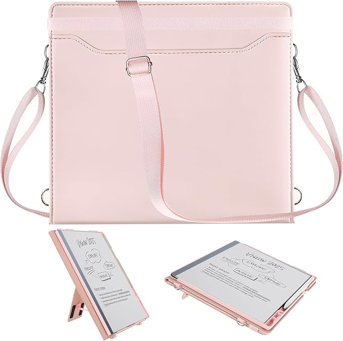 E NET-CASE Case for Remarkable 2 Paper Tablet - Business Design Protective Stand Cover with Pen Holder/Hand Strap/Carrying Shoulder Strap &amp Auto Sleep/Wake for 10.3 2020 Released (Green)