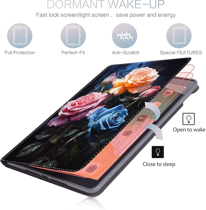 Case for iPad (A16) 11th Generation 11 Inch (2025) for iPad 10th Generation 10.9 Inch (2022) Slim Folding Stand Cover with Auto Wake/Sleep Watercolor Sea Turtle