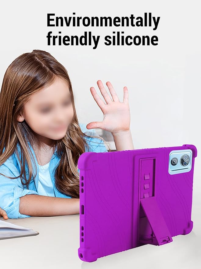 for DEERTiME E15 10 inch Android 15 Tablets Protective caseShockproof Lightweight Silicone Protective Cover with StandChild-Friendly ProtectionEasy to Clean DesignBlack