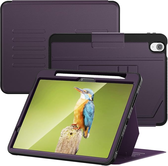 Magnetic Case for iPad Air 11 Inch M3 2025 &amp M2 2024 Business Black | Slim Fit Drop Scratch Resistant Pen Holder Card Slot  Stand