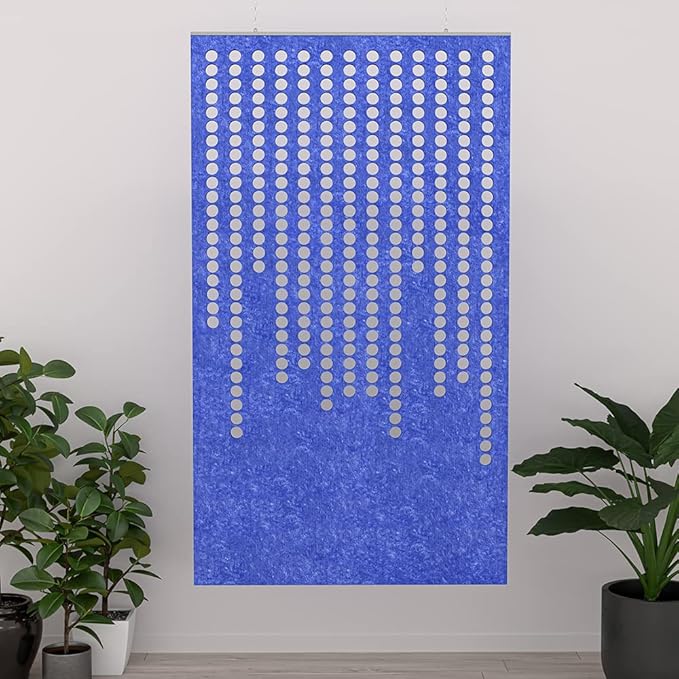 Escape Acoustic Wall Art | Matrix Design | Suspended Sound Proofing Panels | Eco-Friendly Recycled Material | 4X7 | Coffee