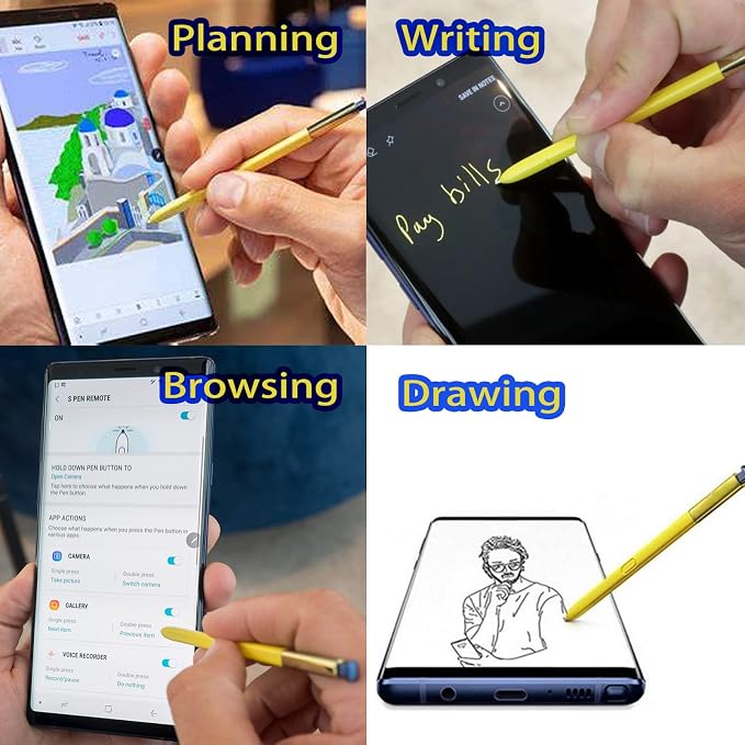 2 Pack Note 9 Pen Replacement for Samsung Galaxy Note 9 PenBluetoothBlack | for Galaxy Note 9 Pen ReplacementCompatible with Samsung Galaxy Note 9 SM-N960 Touch Stylus Pen4096 Pressure Sensitivity