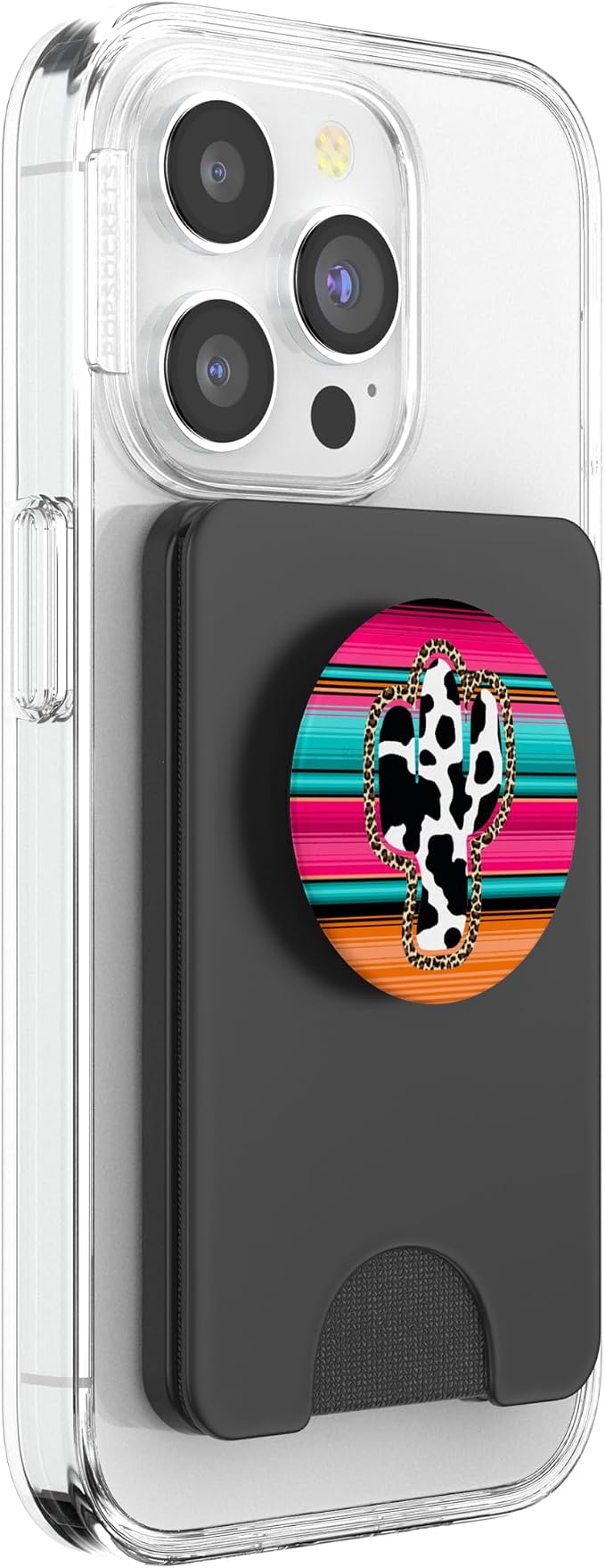 Western Cow Cactus Leopard Cheetha Serape Turquoise Pink PopSockets Adhesive PopGrip