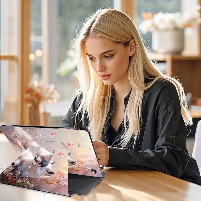 for Amazon Fire Max 11 2023 Release Table Case 11'' Rotating Auto Wake Sleep Leather Table Case for Amazon Fire Max 11 2023 Release Stand Bird Flowers Design for Woman Man