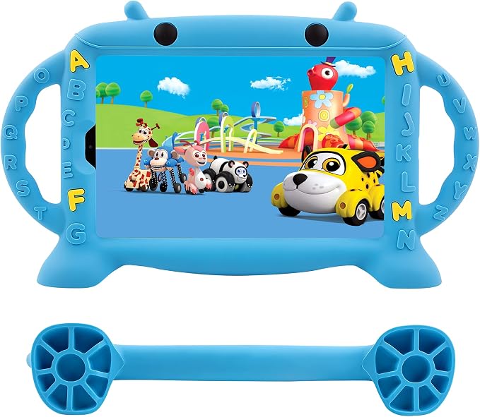 Case for Samsung Galaxy Tab A 8.4 SM-T307 (2020) - Shockproof Silicone Kids Friendly Soft Protective Cover with Handles for Galaxy Tab A 8.4 2020 Release - Stands on Its Own (Blue)