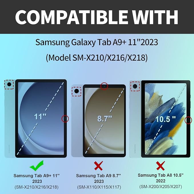 Case for Samsung Galaxy Tab A9 8.7-Inch 2023360 Degree Rotating Multi-Angle Viewing Protective Cover with Auto Sleep/Wake-Blue Butterfly