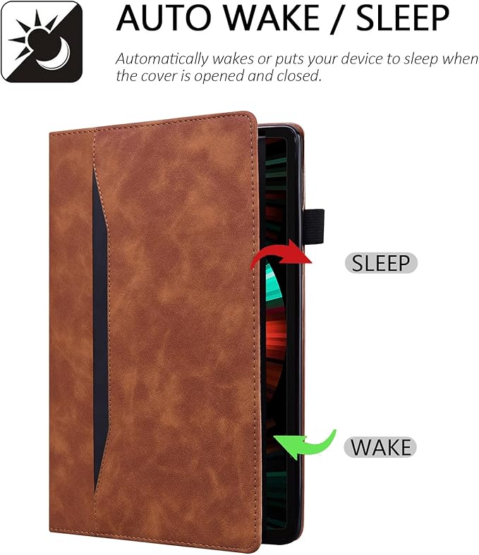 Dteck Wallet Case for Galaxy Tab S10+/S9+/S7 FE/S8+/S7 Plus 12.4 Tablet Premium PU Leather Folding Stand Auto Wake/Sleep Pen Holder Case with Hummingbirds