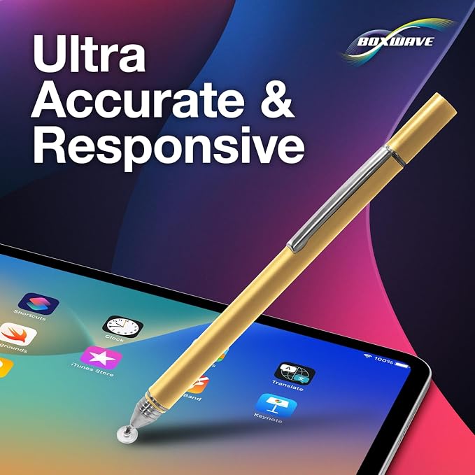 BoxWave Stylus Pen Compatible with Apple Watch Series 10 (46mm) - FineTouch Capacitive Stylus Super Precise Stylus Pen - Champagne Gold