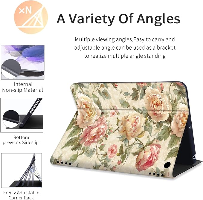 DEGDFSGR for Amazon Fire HD 10 Tablet 10 Plus Tablet Case (13th/11th Generation 2023/2021 Release) with Adjustable StandAuto Sleep/Wake for Kindle Fire 10 Case 10.1 inchAmerican Flag Sunflower Cross