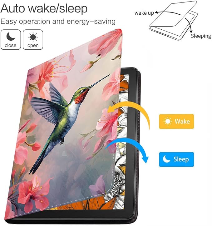 Case for Samsung Galaxy Tab A 8.0 2019 (SM-T290/T295/T297) Slim Lightweight PU Leather Stand Cover with Auto Wake/Sleep for Galaxy Tab A 8.0 Inch Abstract Watercolor Art Dogs