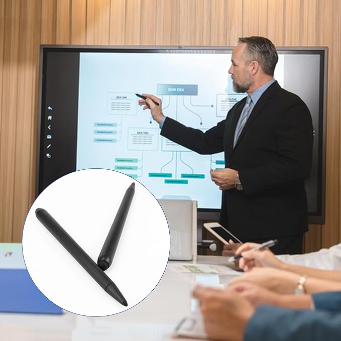 2 Pack Stylus Pen for Touchscreen Whiteboard Stylus Capacitive Pen for Infrared Touch Screen Dual Tip Smart Board Pen for Tablet Teaching Presentations