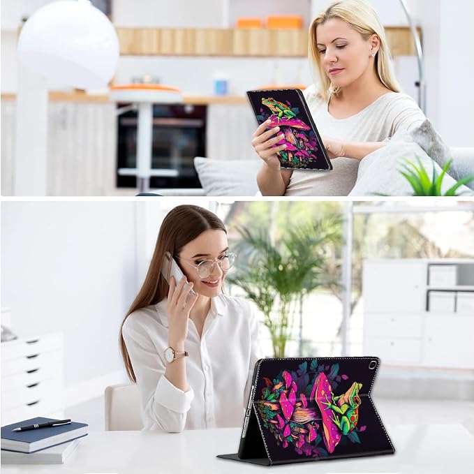 Case for iPad 10.2/10.5，iPad 9th/8th/7th Gen，for iPad 10.2 inch 2021/2020/2019/iPad Air 3rd Gen/Pro 10.5 - Slim Fit Standing Cover with Auto Sleep/Wake，Frog Playing Guitar