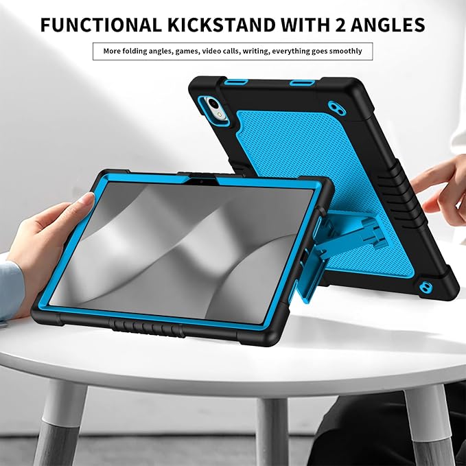 Compatible with Walmart Onn.11 Tablet Pro Case 2024 (Model:100146660) Silicone Hard Back Hybrid Cover Built in Kickstand Shoulder Strap Case for Onn 11 Tablet Pro 11 inch (Black)
